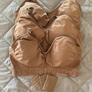 Kindred Bravely Simply Sublime® Nursing Bras, Mocha, Lot of 3 (GUC)